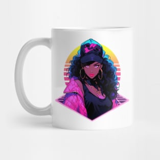 Retro Wave 80s Anime Girl – Anime Sticker Mug